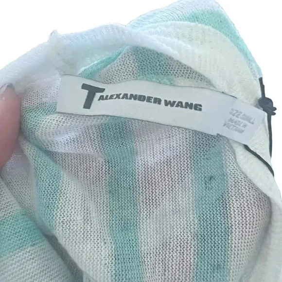 NWT Alexander Wang Blue White Striped Tank Top Nautical Summer Beach Size S - Picture 6 of 7